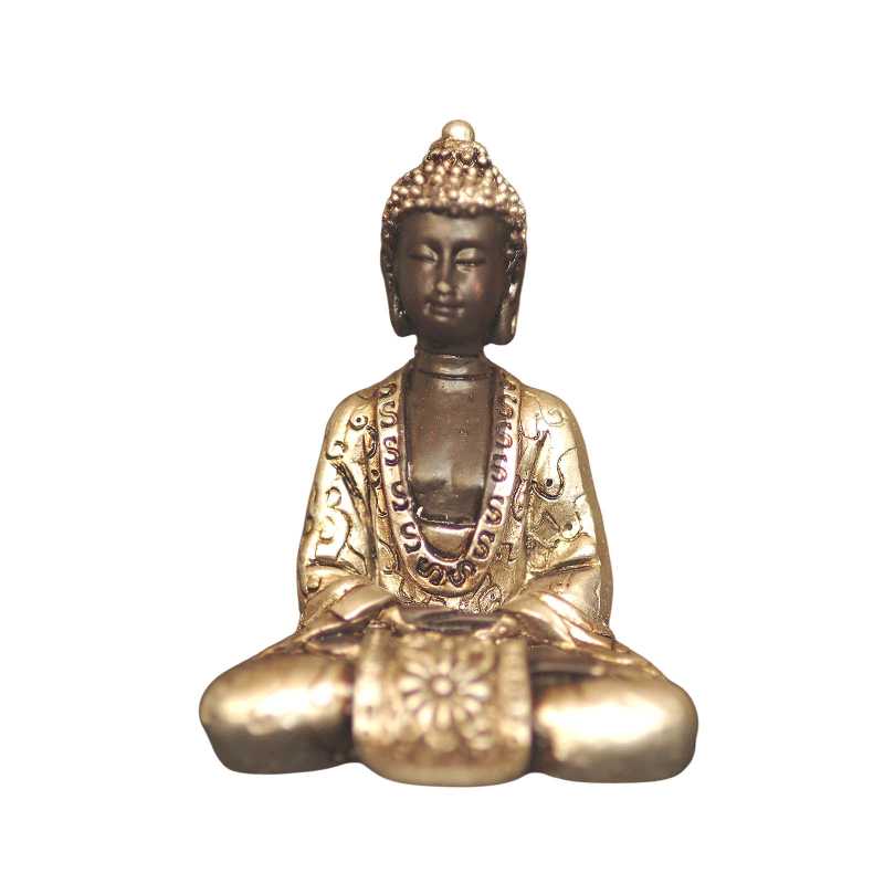 Buddha in Silber mit Geschenktütchen